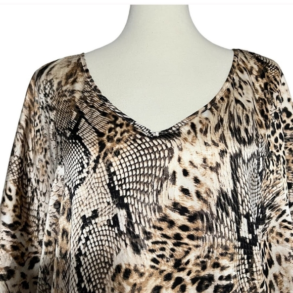 Chico's satin print blouse - Picture 4 of 14